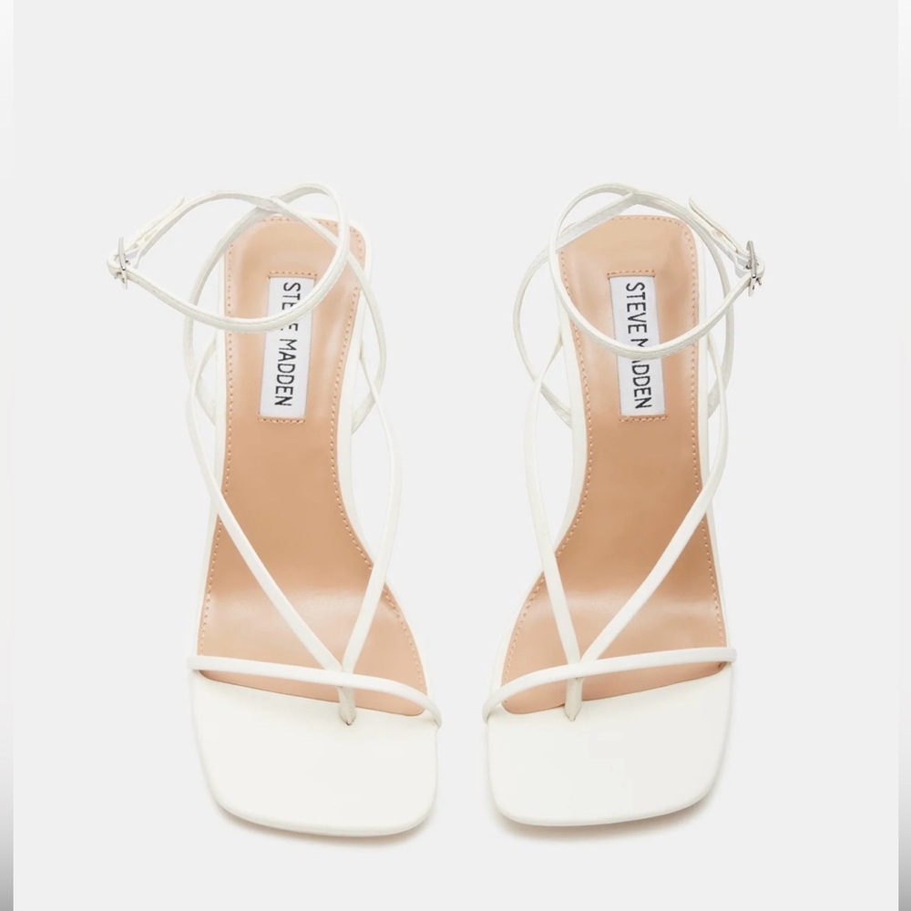 Steve Madden Annie white Strappy Heeled Sandals